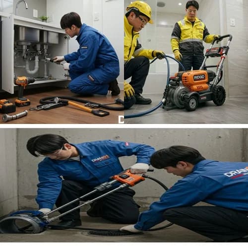 남양주 퇴계원면 싱크대 막힘 배수구 아파트 상가 주방 기름때 제거 완료