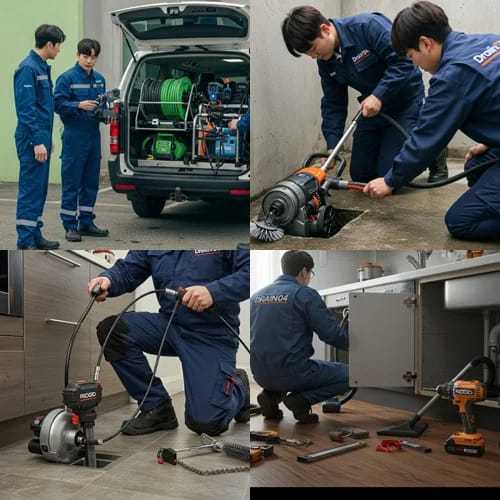 가운동 싱크대 막힘 음식물 꽉