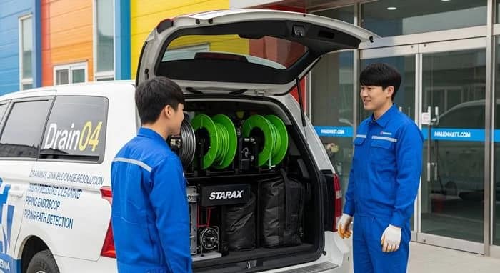 가운동 고압세척 가운지구 배관