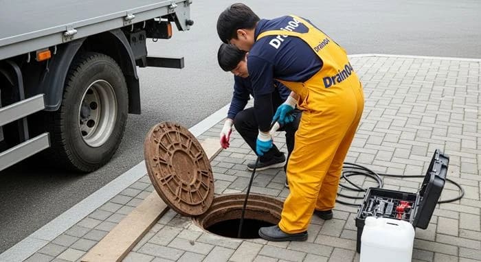 평내동 고압세척 상가 배관